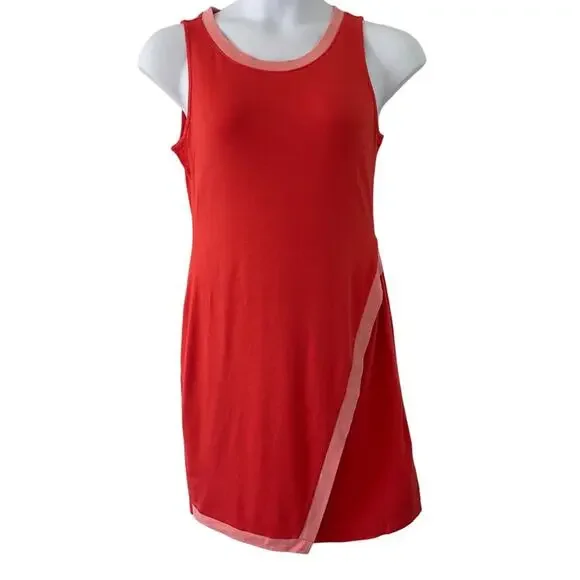 41 Hawthorne Sleeveless Knit Faux Wrap Bottom Mini Dress L Large NWOT - Picture 2 of 10